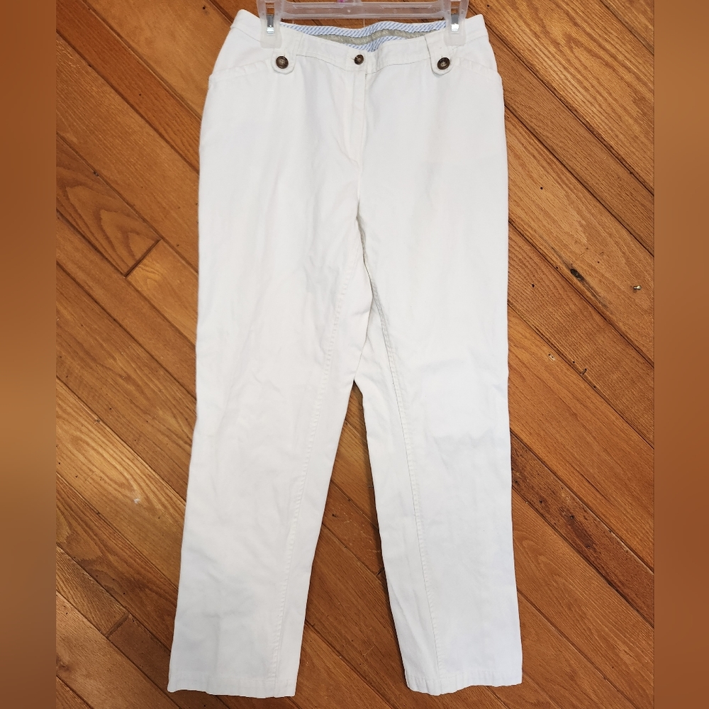 Christopher & Banks size 6 white straight leg pants